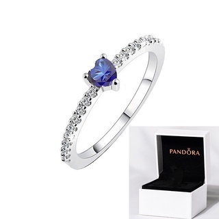 Anillo Clásico Pandora Corazón Promesa Mujer Plata 925 De Compromiso De Boda Circonita Cúbica Diamantes