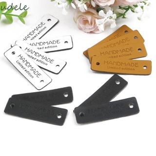 UDELE Limited Edition Leather Tags Tags Sewing Accessories Labels PU Logo Clothing Scarf 12/24 pcs Luggage Hand Work Garment Decoration/Multicolor