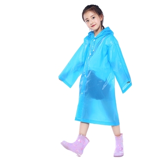 Lo:e~impermeable para niños Unisex impermeable Poncho de lluvia de manga larga con capucha (2)