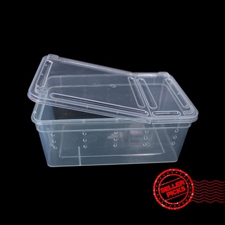 Transparent Plastic Box Insect Reptile Breeding Feeding ) Boxes1.3L(1pc/2pcs L3C1
