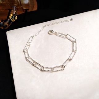 J&L pulsera de moda joyería delicada aleación de plata geometría pulsera para mujer