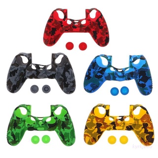 kyrk Protective Cover Silicone Case Skin Joystick Thumb Stick Grips Anti-Slip Cap Dustproof Game Accessories for Sony PlayStation PS4 SLIM PRO Controller