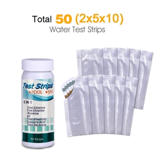 6 IN 1 PH Test strips Pool Spa Spa Easy And Fast Detection Of PH 50PCS