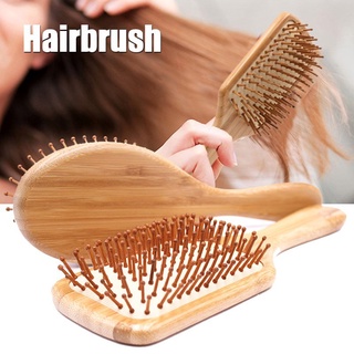 2/8/X👻Cepillo de pelo de madera de bambú ventilación y belleza SPA masajeador peine de masaje hacer delgado largo rizado cabello salud y masaje cuero cabelludo