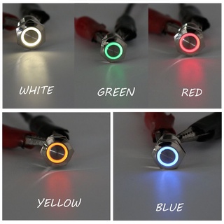 YALE12 Universal LED en / de Brand New Símbolo Empuje el interruptor de boton Durable Util Moda Hot Coche de aluminio/Multicolor (3)