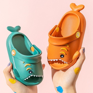 Zapatillas para niños lindo de dibujos animados tiburón agujero zapato antideslizante Baoliang zapatillas