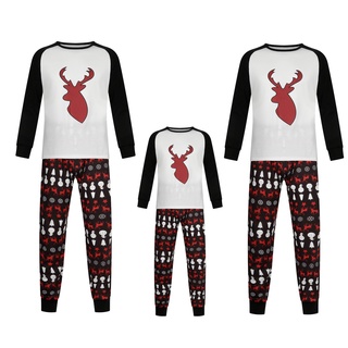Conjunto De Pijama Para la familia pantalones+Blusa con estampado De navidad/navidad/bebé/niño Bfg456C.Br