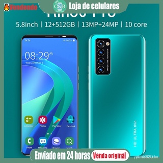 Ready StockPromo O Celular # 0pp0 Celular Rino6 Pro Smart Phone 6g + 128gb Celular Venda Original Grande Venda 2021 Barato Telefone