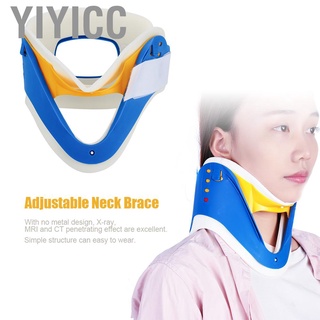 Yiyicc - soporte ajustable para el cuello, fijación de tracción Cervical, cuidado de la columna vertebral, protección para aliviar el dolor