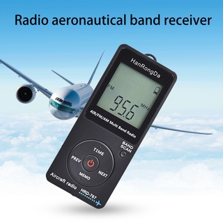 hifulewu HRD-767 Digital Radio Mini LCD Display with Earphone FM/AM/AIR Portable Aviation Band Receiving Radio for Travel