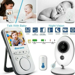 Monitor de bebé inalámbrico con cámara a Color Monitor de vídeo visión nocturna cuidado del bebé blanco