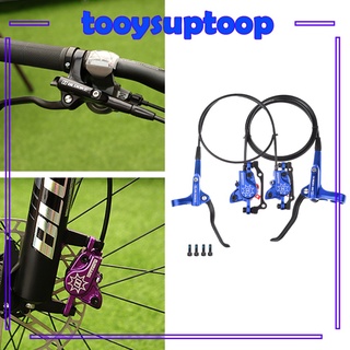 MTB Bicycle Oil Brake Caliper Lever Hose Set, Aluminium Alloy Road Mountain Bike Hydraulic Disc Brake Levers Repair