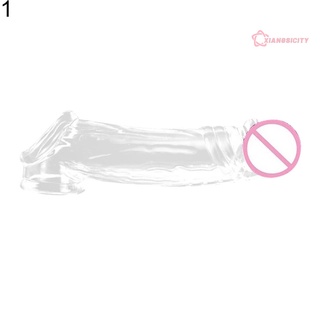 xiangsicity Male Reusable Penis Sleeve Dildo Extender Enlargement Delay Ejaculation Sex Toy (5)