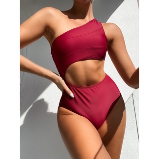 Nuevo Bikini de un hombro europeo y americano señoras Sexy traje de baño2021Baño76572