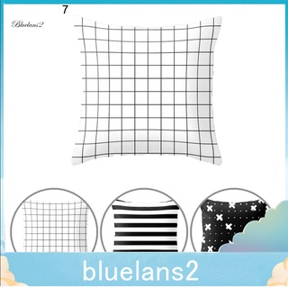 blue2 funda de almohada suave negro blanco gris funda de cojín antiarañazos para el hogar