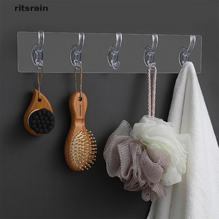 Ritsrain Transparent Non-marking Strong Sticking Hook Self Adhesive Door Wall Hangers MX