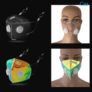 Cas mascarilla bucal lavable reutilizable con válvulas de respiración filtros reemplazables transpirable protector facial cubierta protectora