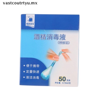 VAST 50Pcs Disposable Medical 75%Alcohol Stick Disinfected Cotton Swab Emergency Care .
