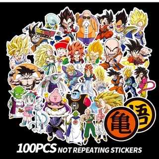 Z&M Dragon Ball pegatinas 100 unids/Set Anime japonés impermeable pegatinas para juguetes