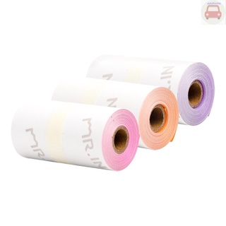 3 rollos De Papel adhesivo Térmico negro/morado/Rosa roja/naranja 50mmx3.5m compatible con p homemo M02/M02S (3)