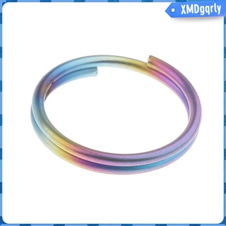 [gqrly] anillo dividido redondo de titanio llavero hebilla clip gancho bucle aro para coche casa llaves organización, artesanías, (3)