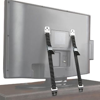Prevención Antiinvertida Fija Con Cinturones De Seguridad De TV Negro Mueble Gabinete