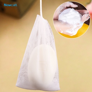 <NEWCAT> 20 unidades de red de jabón amigable con la piel, doble malla, Color blanco, jabón, bolsa para baño (9)