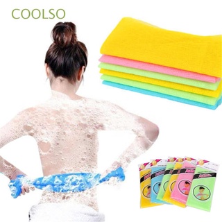 coolso moda paño de ducha de baño venta caliente fregar toalla de lavado nuevo nylon exfoliante barato limpieza corporal/multicolor