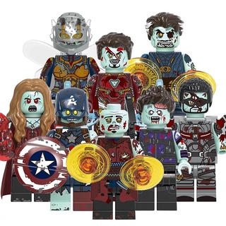 Marvel Vengadores El Zombi Super Héroe Ironman Capitán Minifiguras Lego Bloques De Construcción X0325