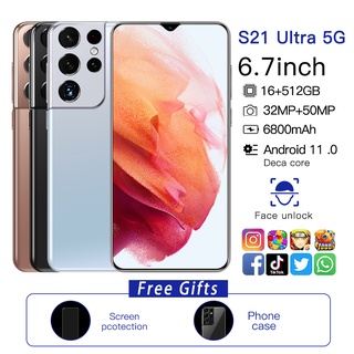 Teléfono Móvil S21 Ultra 5G 16 + 512GB Smartphone 6.7 Pulgadas Dual Sim Grande Pantalla Completa (1)