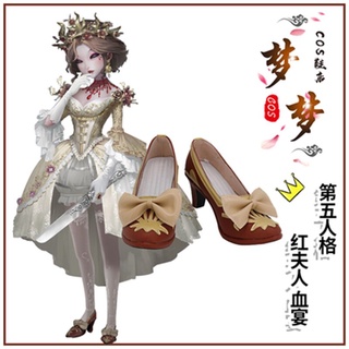 Disfraz de Reina sangrienta para mujer, juego de Anime Identity V, n. ° rojo, zapatos de Cosplay para fiesta de Carnaval y Halloween, accesorios para