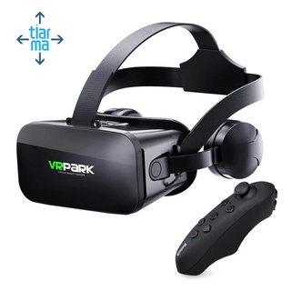 vrpark j20 gafas de realidad virtual 3d gafas de realidad virtual para 4.7- 6.7 teléfono inteligente iphone android juegos estéreo con auriculares controladores