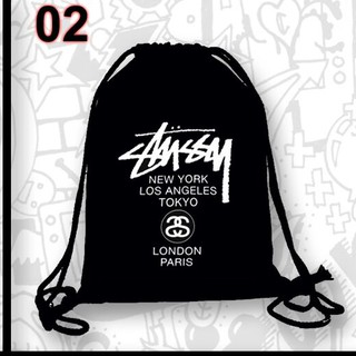 Stussy bolsa con cordón, bolsa multifuncional, mochila, mochila, bolsa de dibujo