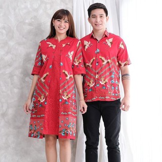 Jo & Nic pareja (tamaño estándar) - moderno Batik vestido y camisas de hombre
