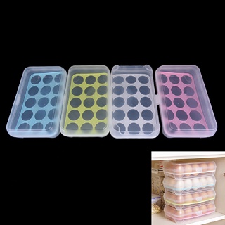 {HH} Plastic Refrigerator Egg Storage Box Case 15 Eggs Holder Food Storage Container,