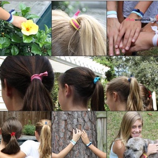PINK 6Pcs Lovely Knotted Elastic Hair Band Rope Ponytail Holder Hair Ties (3)