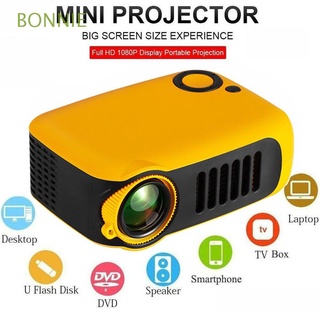 BONNIE Bolsillo Proyector LED pequeño Reuniones Video Project Cine familiar Multimedia Portátil Teatro USB HDMI SD - 6 Interface Alta resolución
