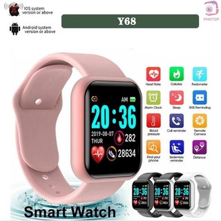 [listo] Y68 pulsera inteligente de 1,44 pulgadas hd a color pantalla táctil smart band ip67 impermeable smartwatch con podómetro rastreador de frecuencia cardíaca bloo