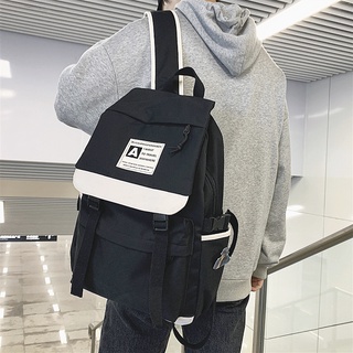 schoolbag masculino versión coreana de harajuku high school estudiantes casual simple mochila ins moda tendencia universidad estudiante campus mochila