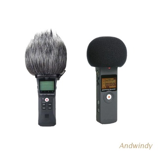 AND Furry Windscreen Muff Wind Cover Foam Filter Sponge Microphone Windproof Cover for Zoom H1 Handy Recorder Mic