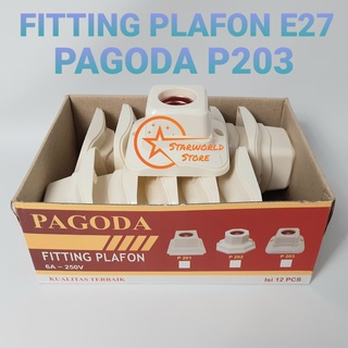 Paquete de ahorro 12 piezas E27 PAGODA blanco lámpara de techo accesorios