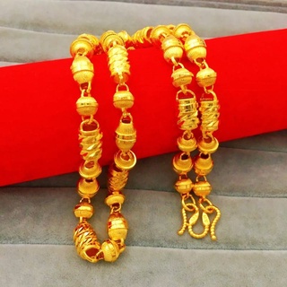Collar de oro domineering macho cadena de clavícula aluvial de oro cerdas de cristal perlas de largo no se desvanece