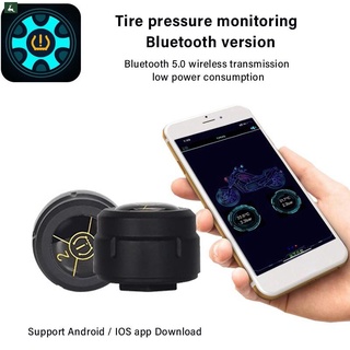 2 pzs Sistema De alarma De presión De neumáticos Bluetooth 5.0 Tpms/Sensor Android/Ios/Sistema De monitoreo De presión De neumáticos 8.0 Bar