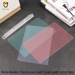 SITENG A5/B5 moda suelta cubierta de hoja de papelería anillo carpeta cuaderno paginador separador nuevo accesorio de plástico recargable 20/26 agujeros transparente bloc de notas/Multicolor (1)