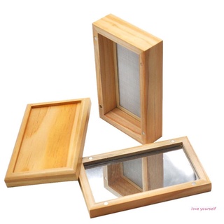 [hwd] portátil multifunción de madera de escondite de la píldora de la caja del tamiz con cubierta del espejo de malla tamiz de la pantalla de hierbas contenedor de almacenamiento