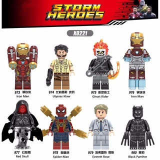 Lego Marvel Super Heroes Minifigures Iron Man Spiderman Ghost Rider Pantera Negra Bloques De Construcción Juguetes Regalos