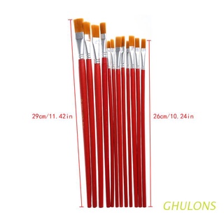 ghulons - juego de 12 pinceles de pintura de nailon, acuarela, acrílico, pintura al óleo