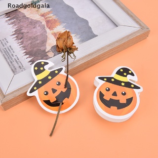 roadgoldgala 50pcs lindo fantasma calabaza halloween regalo decoraciones dulces tarjetas de papel piruleta wdga