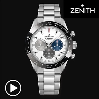 zenith 3 ojos 6 pines reloj de lujo calendario de negocios para hombre
