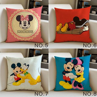 De dibujos animados de Mickey Mouse lino almohada sofá cama sofá cama sofá almohada funda de cojín para niños (5)
